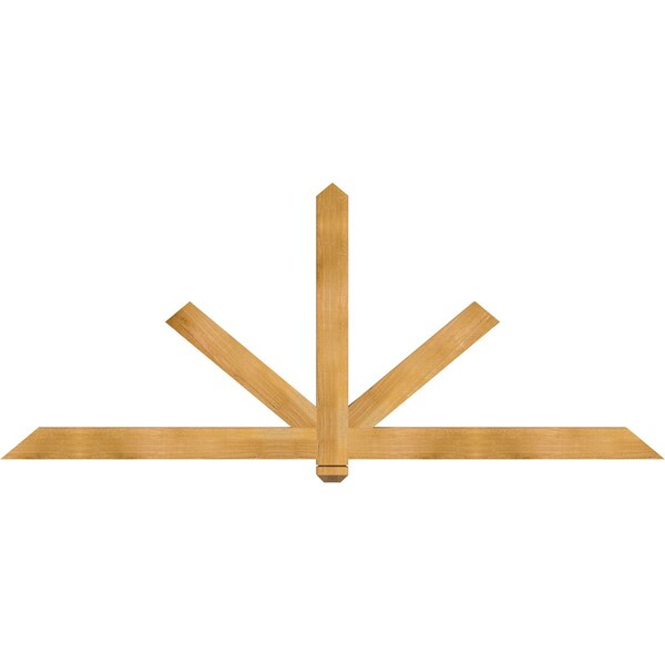 Ekena Millwork Kennewick Rough Sawn Timber Gable Bracket, Western Red Cedar, 84"W x 35"H x 2"D x 4"F, 10/12 Pitch GBW084X35X0204KEN00RWR - main